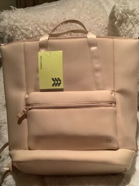 all in motion Women's Blush Pink Tote-Style Backpack new